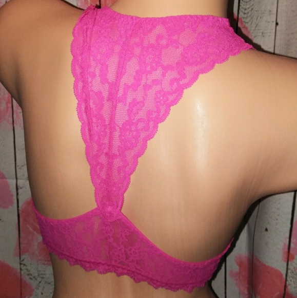 Victoria's Secret fuchsia pink lace bralette - Picture 2 of 3